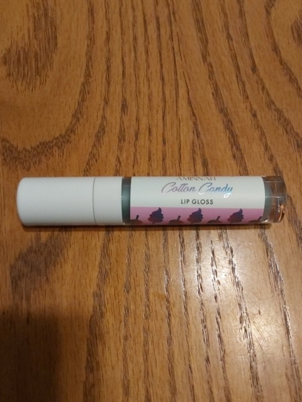Aminnah Cotton Candy Lip Gloss - Pastel Pink Tube